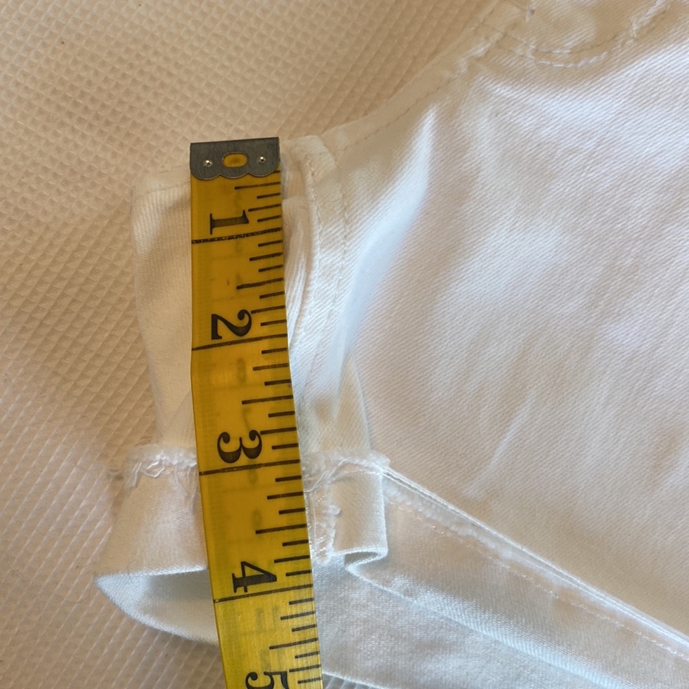Hollister Midi Shorts Size 0 W 24 White Jeans - Picture 8 of 11